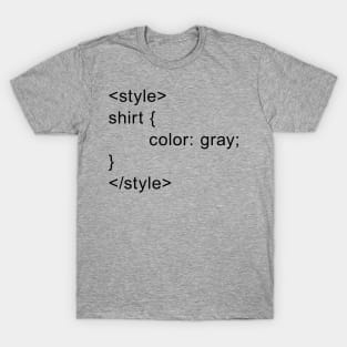 HTML Style - Gray T-Shirt